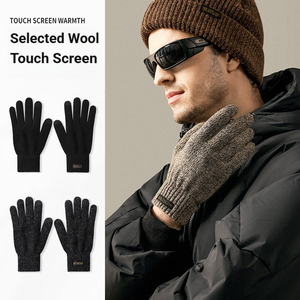 <span class=keywords><strong>Gants</strong></span> de course tactiles pour hommes KAIXI, légers, en laine mérinos personnalisée, détection des aiguilles, longueur poignet, quatre saisons - Product Image 5