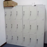 Casier de vestiaire de gym à 9 portes en acier, armoire de rangement métallique pour vêtements