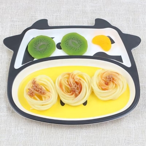 Lovely Kids' Eco-Friendly Melamine Dinner <strong>Set</strong> with Divided Section <strong>Plate</strong> Cartoon Pattern Customized Color Logo for <strong>Children</strong> - Product Image 4