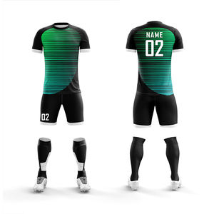 Оптовая продажа, пользовательский сублимационный собственный черный желтый футбольный Джерси с принтом логотипа 100% полиэстер, быстросохнущая футбольная Джерси, футбольная рубашка - Product Image 5