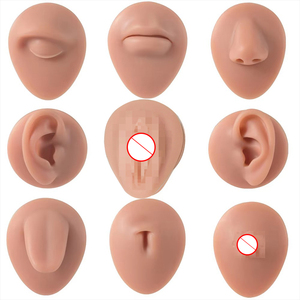Modelo de silicona para <span class=keywords><strong>perforaciones</strong></span> de oreja, modelo simulado multicolor para exhibición de joyería de <span class=keywords><strong>perforaciones</strong></span> de nariz, lengua y ombligo. - Product Image 4