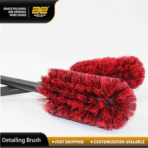 Brosse de lavage de voiture légère en plastique souple rouge de haute qualité Ae pour le nettoyage des jantes de voiture - Product Image 3