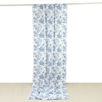Rideaux à passe-tringles et cantonnières en polyester, style américain moderne de luxe, à motif floral imprimé, imperméables, écologiques, couleur personnalisable