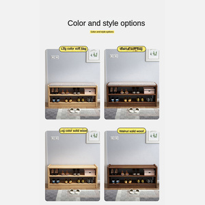 Armoire de rangement de chaussures pour chambre à coucher avec coussin armoire à chaussures en bois de coin moderne personnalisée rangement pour l'entrée - Product Image 4