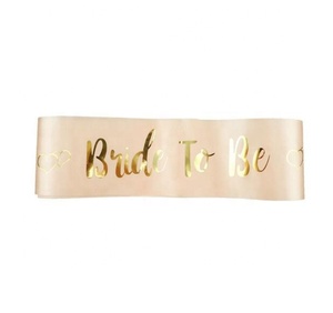 New Black <span class=keywords><strong>White</strong></span> Bride to Be Sash addio al nubilato Sash Bridal Shower Hen Party decorazioni di nozze bomboniere accessori - Product Image 2