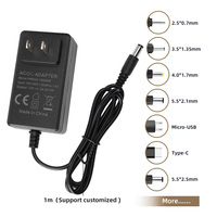 Adaptador de Corriente CA/CC de 12V, Adaptador de Alimentación Conmutada de 5V, 6V, 9V, 12V, 15V, 18V, 24V, 0.5A, 1A, 1.5A, 2A, 2.5A, 3A, Adaptador de Alimentación Conmutada de 12v 2a