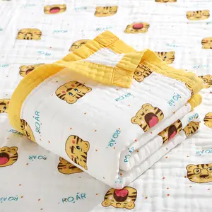 Высококачественное супермягкое муслиновое одеяло из чистого хлопка для новорожденных мальчиков и девочек, детское банное полотенце