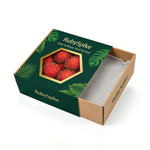 Boîte en carton ondulé personnalisée avec impression de logo pour l'emballage de fruits, l'expédition et les cadeaux, vente en gros - Product Image 2