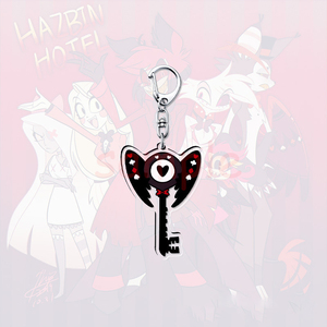 Venta al por mayor Hazbinhotel Hell Inn Arasto Llavero colgante deportivo y creativo con ojo del diablo impreso en acrílico UV - Product Image 4