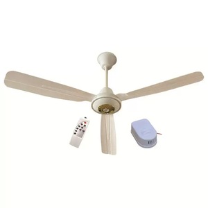 Quạt trần năng lượng mặt trời <span class=keywords><strong>DC</strong></span> 12V khẩn cấp, rộng 50 inch, điều khiển từ xa, động cơ <span class=keywords><strong>DC</strong></span> gia dụng, nguồn điện pin, chất liệu nhựa - Product Image 1