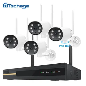 Techage Home 3MP sistema di telecamere di sicurezza Wireless all'ingrosso sistema di localizzazione automatica telecamera IP Kit 3MP 8CH NVR