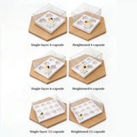 Scatola Regalo per Cupcake con Finestra, Confezione Decorativa per 4, 6, 12 Cupcake, Scatola per Dolci e Torte di Compleanno