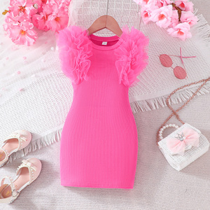 Ropa para Niñas de 4 a 7 Años, Vestidos de Manga Corta con Volantes, Vestidos Elegantes para Niñas Pequeñas - Product Image 2