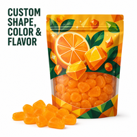 Private Label Zoete Krokante Mango Pomelo Sago Gems Gummy Candy Gemaakt met Echt Fruitsuikervulling