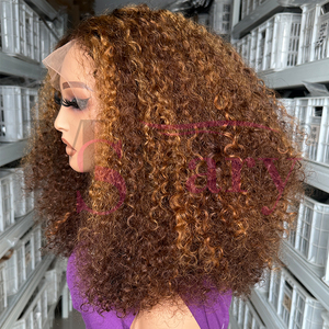 Bán buôn MS Mary tóc nguyên liệu mật độ cao siêu đôi rút ra PIXIE lọn tóc con người PIXIE xoăn Pre nhổ ren phía trước Tóc Giả Nhà cung cấp - Product Image 3