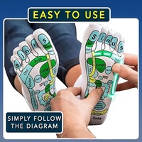 Chaussettes de réflexologie d'acupression en gros, chaussettes de massage des pieds à cinq doigts, chaussettes de massage des pieds saines avec outil de massage