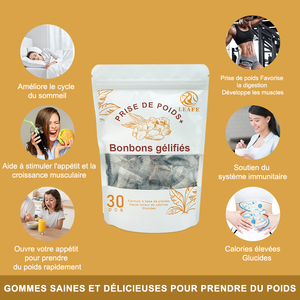 Gomitas para Aumentar el Apetito y el Desarrollo Muscular con Alto Contenido de Proteínas, Suplemento Alimenticio en Bolsa, Gomitas para Aumentar de Peso Rápidamente para Mujeres - Product Image 4