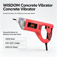 WISDOM Vibrationswerkzeug 1300W Handgehaltener Betonvibrator Motor 220V Betonvibrationsstab Elektrischer Vibrator für Beton