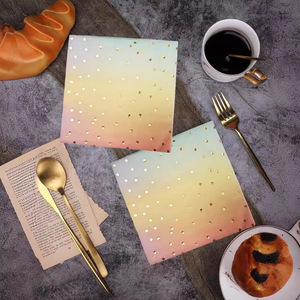 Rainbow Square Paper Napkins 330mm Printed For Anniversary Events - Product Image 2