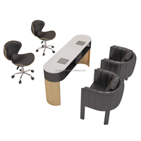 Ensemble de mobilier de salon de manucure au design moderne, table et chaise de manucure, mobilier économique pour salons de manucure