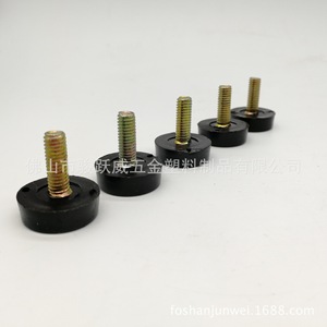 Pieds de meubles noirs réglables, diamètre 22 mm avec vis 6x17 mm, base en plastique antidérapante pour support de table et de chaise - Product Image 5