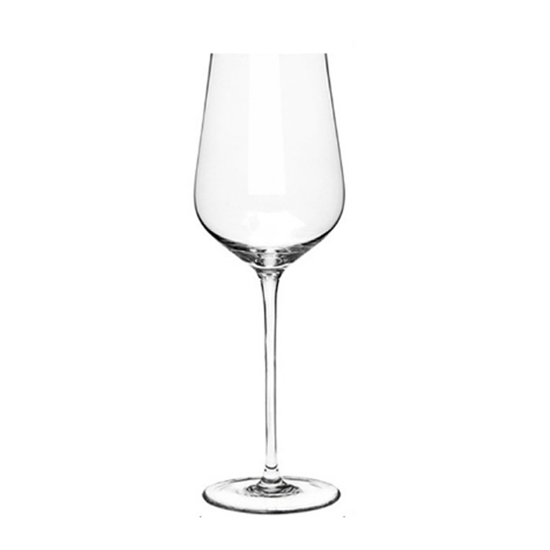 Clear red wine glass