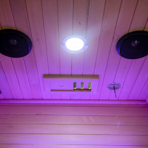 Salle de <span class=keywords><strong>sauna</strong></span> à chaleur sèche infrarouge lointain en bois intérieur en cèdre rouge pruche - Product Image 6