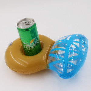 <b>Inflatable</b> Diamond Ring Coaster Cup Holder <b>Floating</b> Beverage Holder For Swimming Pool Outdoor Use Unisex PVC Material - Product Image 3