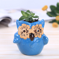 Mini plantes en Pot pour ornements de jardin, pots de fleurs en céramique multicolores et créatifs en forme d'animal, ornement de la maison, htlh 580