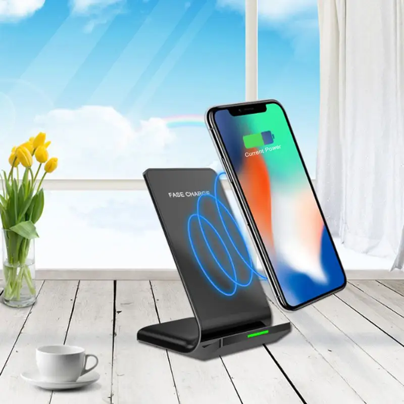 Wholesale Cheap Portable 10 W Desk Universal Carregador Sem Fio Desktop 10W Fast Qi Magnetic Wireless Charger Stand for Iphone