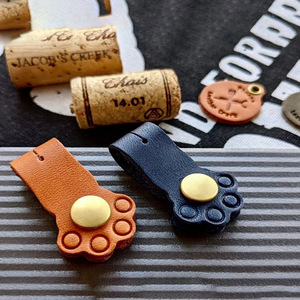 Cute cat paw <b>cable</b> winder, earphone <b>cable</b> and data <b>cable</b> organizer, leather buckle portable <b>cable</b> winder, leather <b>cable</b> tie. - Product Image 3