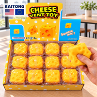 KAITONG Kit DIY Sensoriel Anti-Stress à Faible MOQ pour Enfants Autistes, Jouets Squishies en Forme de Fromage à Presser