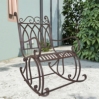 Chaise berçante de sculpture de homard moderne et confortable surdimensionnée Amish Inde portant l'Inde Mustela Banc de patio extérieur en fer