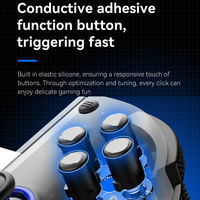 Gamepad Nirkabel BSP-D11 BT Teleskopik dengan Motor Getar, Joystick Pengontrol Game untuk Switch, Android, iOS, PC, dan Ponsel