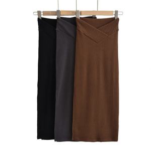 Falda midi de punto estilo europeo y americano, sexy, con cintura alta y efecto adelgazante, nueva colección de otoño, estilo Spice Girl. - Product Image 3