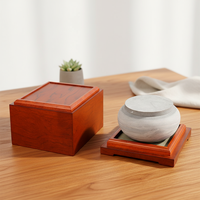 Urna para Mascotas ZHIHE, Diseño Artístico Único, Ecológica, Hecha a Mano, para Perros y Gatos, Superficie Lisa, Grano de Madera Claro y Hermoso, Madera Sólida