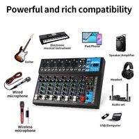 Nouveau contrôleur super professionnel en métal à 7 canaux mélangeur audio effet son DJ Console interface USB mélangeur pour conférence audio