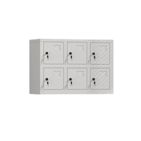 Armoire de recharge multifonctionnelle en métal à 6 portes avec compartiments de rangement pour clés, pour bureau, école, casier à téléphones en acier