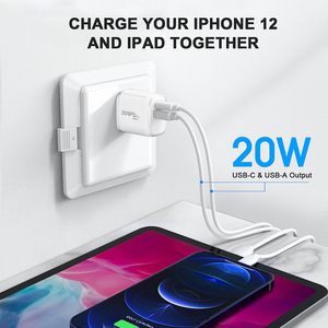 Charging Block Upgraded 20W USB C Wall Charger Block Dual Port PD <b>Power</b> Delivery Type C Charge <b>Adapter</b> Brick for iPhone 14/13 - Product Image 4