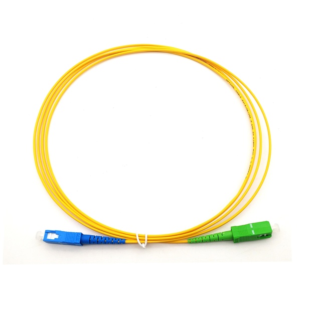 3m SC/UPC-SC/APC Simplex Single mode 2.0mm G652D PVC Fiber Optic Patch cord sc apc sc upc patch cord