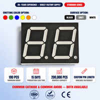 Écran d'affichage LED à 7 segments de haute qualité, 2 chiffres, 0,8 pouce, conçu pour l'utilisation en équipement d'affichage de puissance pour véhicules