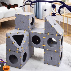 Cama para mascotas de fieltro de goma de lujo, tienda de campaña para gatos, casa para gatitos con cojín para uso en interiores y exteriores - Product Image 2