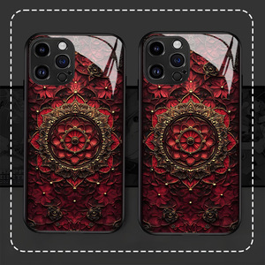 Custodia per telefono in vetro stile vintage per iPhone 15 Pro Max, accessori per iPhone 17, 16, 14, 13, 12 - Cover per cellulari - Product Image 2