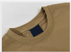 เสื้อยืดผ้าฝ้ายโอเวอร์ไซส์สำหรับผู้ชายเสื้อโอเวอร์ไซส์เปิดไหล่ว่างทำจากผ้าฝ้าย100% ตามสั่ง - Product Image 4