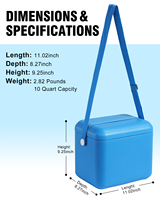 WOOWAVE 2026 Nouvelle glacière rigide en EVA de couleur personnalisée, boîte isotherme pour le camping en plein air avec bandoulière réglable