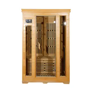 Sauna de infrarrojos lejanos para 2 personas, sala de sauna europea