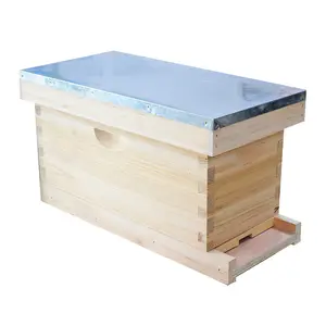 2023 Nuc Beehive for Bees完全なBee Hiveボックスキット (金属製の屋根付き) には、木製のフレームとワックスの基礎が含まれています