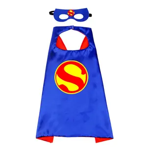 CM080 Kids Anime Theme Party Costume Spider Superhero Captain Cape Cloak With Eye Mask For Children Halloween Carnival Dress Up