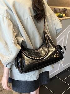 Nouveau sac à bandoulière minimaliste pour femme, grande capacité, chaîne, vintage, polyvalent, sacs à bandoulière pour femme - Product Image 6