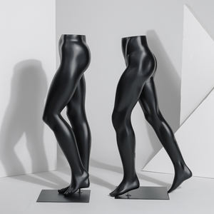 Venta al por mayor Pantalones deportivos mostrar parte inferior del cuerpo atlético pierna negro <span class=keywords><strong>mujer</strong></span> medio cuerpo maniquí negro fibra de vidrio Bottoms para hombres mujeres - Product Image 2